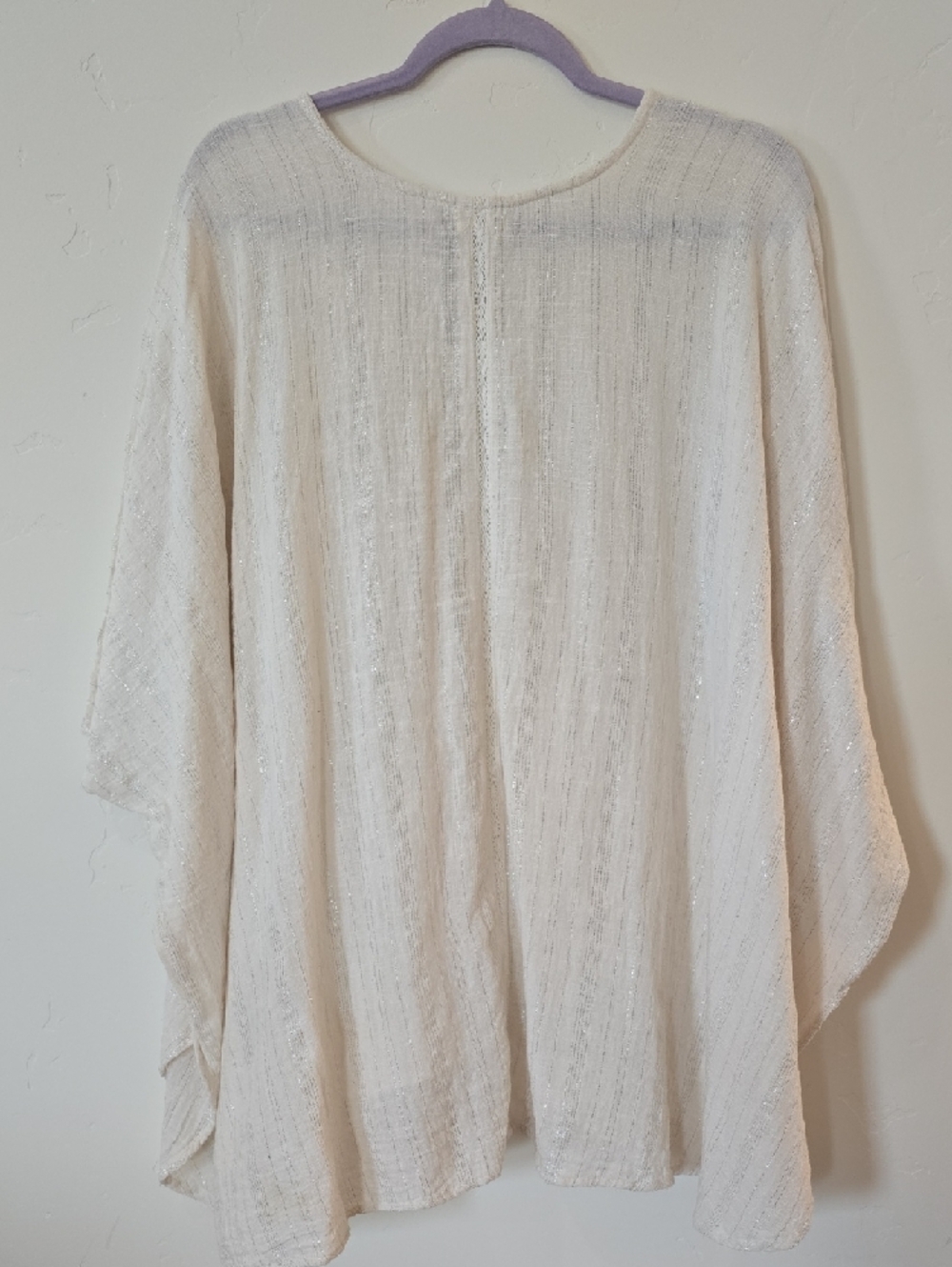 Cost Plus World Market Cream Embroidered Flowy Tunic - Picture 8 of 8
